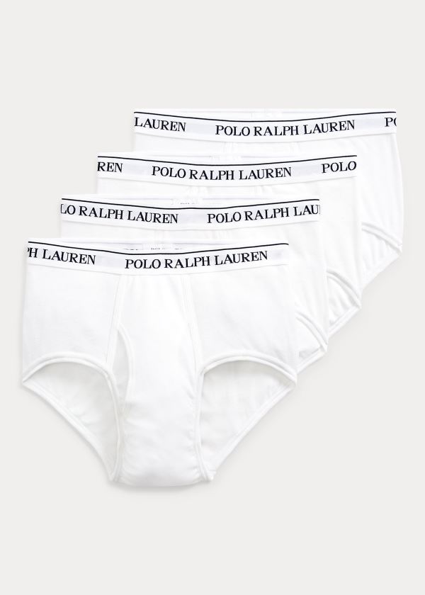 Calzoncillos Polo Ralph Lauren Hombre Blancos - Cotton 4-Pack - JTFQL1625